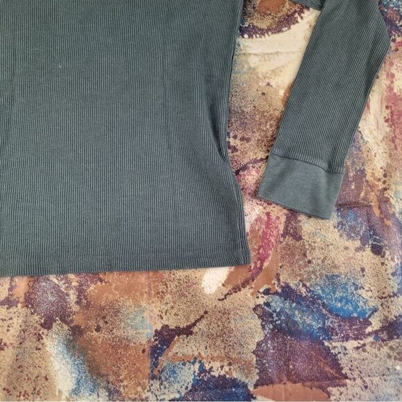 Arizona Jean Co Men's Shirt Small Green Long Sleeve Thermal Crew Neck Waffle - Picture 10 of 13
